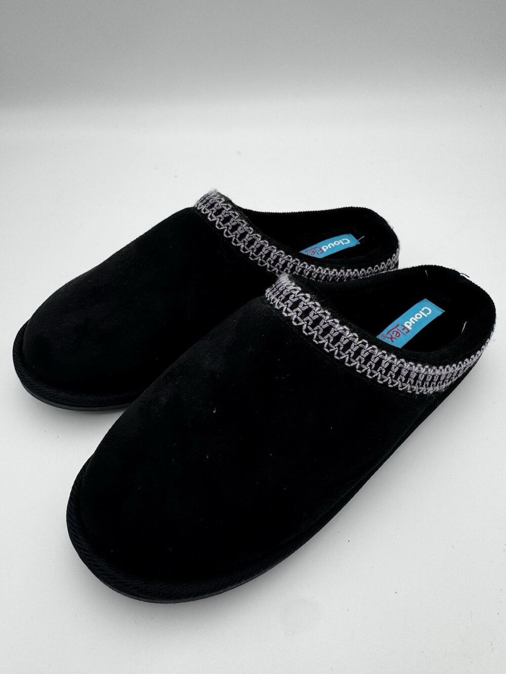 CloudFlex Black Clog Slippers Women’s Size M 7-8 Slip On House Shoes